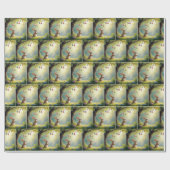 Bunny onder een easter egg tree cadeaupapier (Vlak)