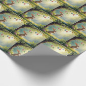 Bunny onder een easter egg tree cadeaupapier (Hoek)