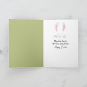 Bunny onder een easter egg tree feestdagen kaart (Binnen)