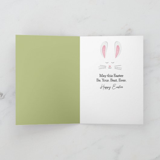 Bunny onder een easter egg tree feestdagen kaart (Binnen)