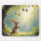 Bunny onder een easter egg tree muismat (Voorkant)