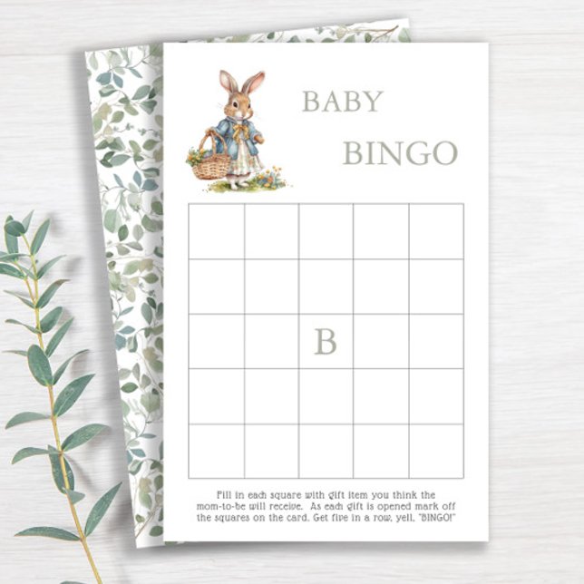 Bunny op de weg Meisje Baby shower Bingo spel (Creator heeft geüpload)