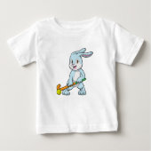 Bunny op Field hockey met Hockey stick (Voorkant)