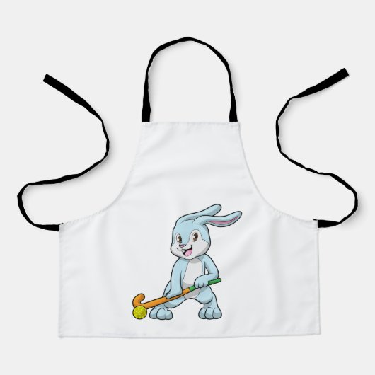 Bunny op Field hockey met Hockey stick Schort (Voorkant)