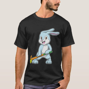 Bunny op Field hockey met Hockey stick T-shirt