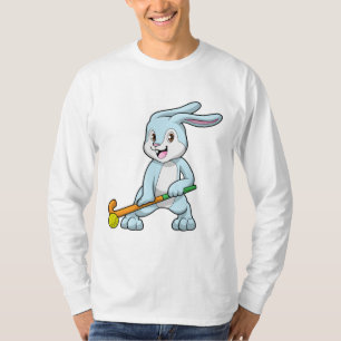 Bunny op Field hockey met Hockey stick T-shirt