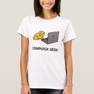 bunny op laptop, COMPUTER GEEK! T-shirt