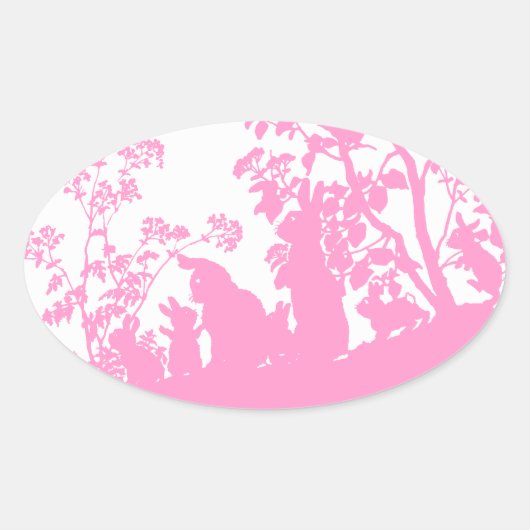 Bunny Ovale Sticker (Voorkant)