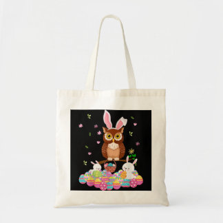 Bunny Owl zorgt voor paaseieren Tote Bag