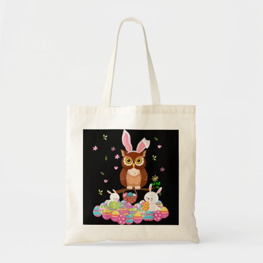 Bunny Owl zorgt voor paaseieren Tote Bag (Voorkant)