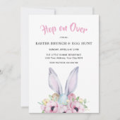 Bunny Paasbrunch & Ei Hunt Uitnodiging (Voorkant)
