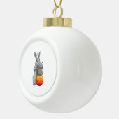 Bunny Paasei Chef Keramische Bal Ornament (Rechts)