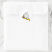Bunny Paasei Pizza Ronde Sticker (Tas)