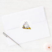 Bunny Paasei Pizza Ronde Sticker (Envelop)