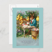 Bunny Paaseieren  Feestdagenkaart (Voorkant / Achterkant)