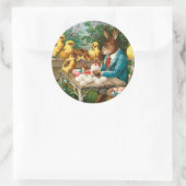 Bunny Paaseieren  Ronde Sticker (Tas)