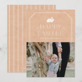  Bunny Paasfotokaart - Oranje Kaart (Voorkant / Achterkant)