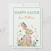 Bunny Paasgroet Feestdagenkaart (Voorkant)