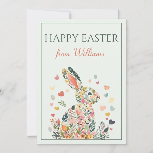  Bunny Paasgroet Feestdagenkaart (Voorkant)