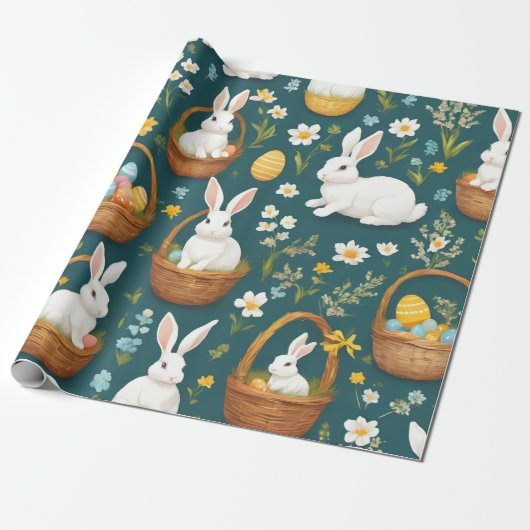 Bunny Paasmodern Collectie Cadeaupapier (Uitgerold)