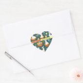 Bunny Paasmodern Collectie Hart Sticker (Envelop)