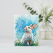 Bunny Painting Briefkaart (Staand voorkant)