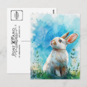  Bunny Painting Briefkaart (Voorkant / Achterkant)