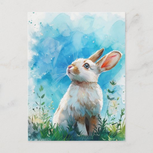  Bunny Painting Briefkaart (Voorkant)