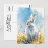  Bunny Painting Briefkaart (Voorkant / Achterkant)