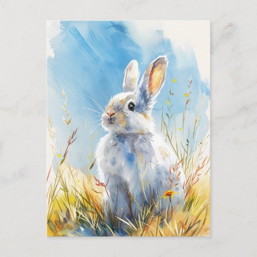  Bunny Painting Briefkaart (Voorkant)