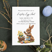 Bunny Painting Eggs Easter Egg Hunt Kaart