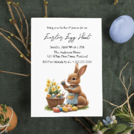 Bunny Painting Eggs Easter Egg Hunt Kaart