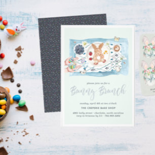Bunny Pannenkoeken Pasen Bunny Brunch Kaart