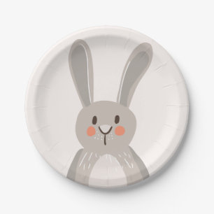 Bunny Paper Borden Baby shower Bosdieren Papieren Bordje
