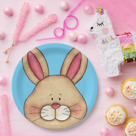 Bunny Papieren Bordje (Feest)