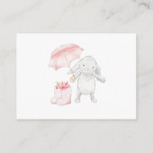 *~* Bunny Paraplu Laarzen Bloem PINK Luier Raffle Informatiekaartje (Achterkant)