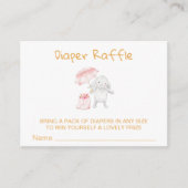 *~* Bunny Paraplu Laarzen Bloem PINK Luier Raffle Informatiekaartje (Voorkant)