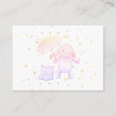 ~* Bunny Paraplu Laarzen Lavendel Luier Raffle Informatiekaartje (Achterkant)