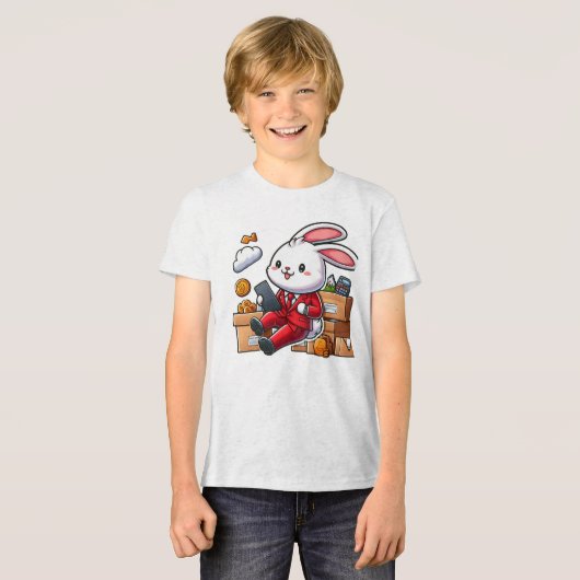 BUNNY. #Part2 / Kids T-shirt (funny bunny) #6 (Voorkant volledig)
