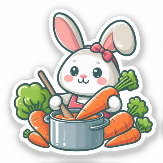 BUNNY. #Part2 / Sticker (bunny is coocking) #11 (Voorkant)