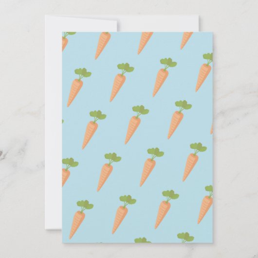 Bunny Party Birthday Rabbit Boys Blue Easter Kaart (Achterkant)