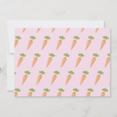 Bunny Party Birthday Rabbit Fotopaasroze Kaart (Achterkant)