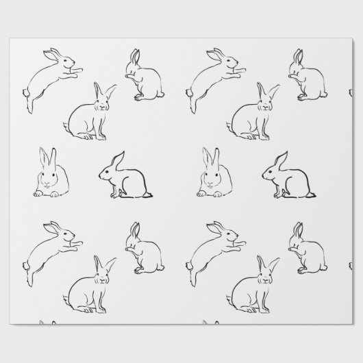Bunny Party Cadeaupapier (Vlak)