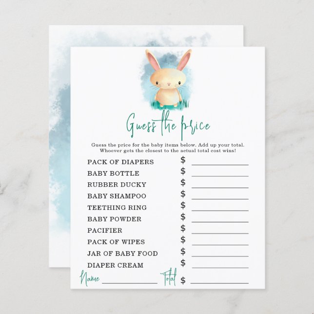 Bunny Party games | Prijs-gokspel (Voorkant / Achterkant)