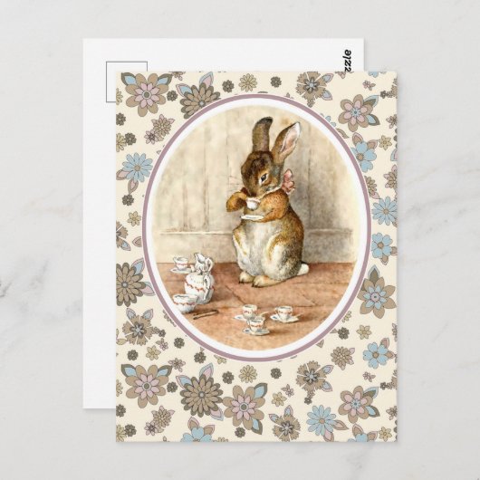  Bunny. Pasen Briefkaarten (Voorkant / Achterkant)