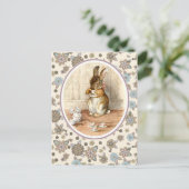 Bunny. Pasen Briefkaarten (Staand voorkant)