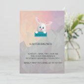 Bunny - Pasen uitnodiging (Staand voorkant)