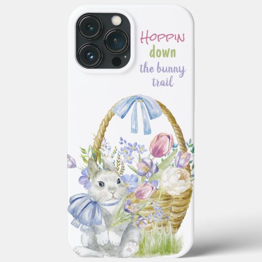 Bunny Pastel Floral van het voorjaar spelen Case-Mate iPhone Case (Achterkant)