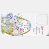 Bunny Pastel Floral van het voorjaar spelen Case-Mate iPhone Case (Achterkant (horizontaal))
