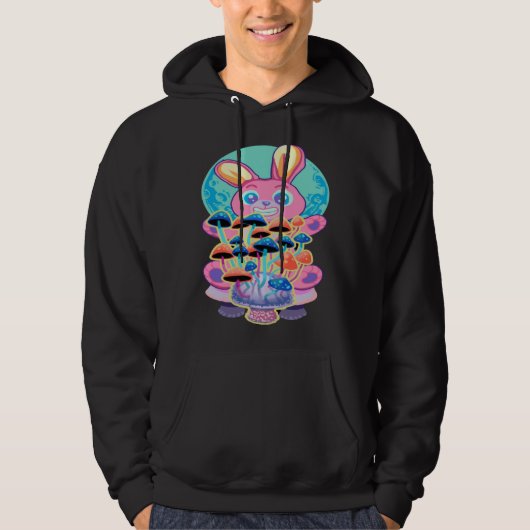 Bunny Pastel Goth And Mushrooms Hoodie (Voorkant)